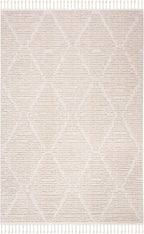 SAFAVIEH Marrakech Collection Area Rug - 10' x 14', Beige, Moroccan Boho Tribal Tassel Design, Non-Shedding & Easy Care, Ideal for High Traffic Areas in Living Room, Bedroom (MRK517C)