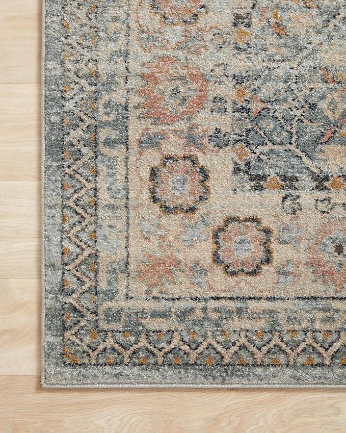 Loloi Jocelyn Collection JOC-04 Sky/Multi 7'-10" x 10' .38" Thick Area Rug