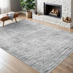 Valenrug Washable Rugs 5x7 - Non Slip 5x7 Area Rugs for Living Room, Stain Resistant Area Rugs for Bedroom, Foldable Machine Washable Area Rug(5'x7', Black)