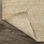 Collive Boho Living Room Rugs 5X8 ft, Washable Area Rug Woven Cotton Modern Bedroom Rugs, Tan Floor Carpet Braided Rug for Dining Room Living Room Nursery Room, Outdoor Rug for Patio Balcony Decor