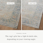 Loloi Magnolia Home by Joanna Gaines Millie Collection MIE-04 Slate/Multi 7'-10" x 7'-10", .25" Pile Height, Round Area Rug