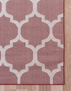 Rugs.com Lattice Collection Rug – 3' x 5' Dark Terracotta Medium Rug Perfect for Entryways, Kitchens, Breakfast Nooks, Accent Pieces