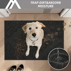 COSY HOMEER Door Mat 24”x36”,Absorbent Dirt Trapper Entryway Rugs,Non-Slip Welcome Mat,Washable Entry Rugs,Low Pile Doormat for Front Back Door,Wet Shoes & Paws,Black