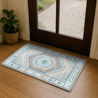 Fame Living Washable Area Rug. Modern Farmhouse. Vintage. Turkish. Bohemian. Distressed. Oriental. Traditional. Rugs for Living Room. Dining. Bedroom. Office. Entryway. Foyer. (856GG, 2' x 3')