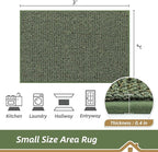 BEQHAUSE 2x3 Entryway Rug Indoor Door Mat Non-Slip Washable, Hallway Rugs Absorbent & Stain Resistant Hall Carpet Runner Rugs for Entryway, Front Door Floor Mats Laundry Room Rugs for Entry, Green