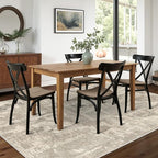 Washable Rug 3x5 Area Rug for Living Room Bedroom, Modern Abstract Throw Rug Indoor Floor Carpets Low Pile No Shed Non-Slip with Rubber Backing Dining Room Kitchen Office (Light Brown, 3'x5')