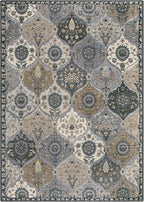 Lahome Moroccan Trellis Washable Area Rug, 5x7 Rugs for Living Room Indoor Non-Slip, Large Oriental Accent Throw Carpet for Bedroom Entryway Bathroom Office, Grey