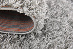 Unique Loom Solid Shag Collection Area Rug (2' x 6' 5" Runner, Cloud Gray)