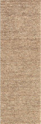 Nuloom Penelope Tan, 2' x 8', Hand-Braided, Wool & Cotton, Soft and Textured, High Traffic, Stain Resistant, Easy Clean, Durable Runner for Bedroom, Living Room, Dining, Foyer, Entryway