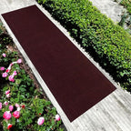 English Home Custom Size Anti Slip Burgundy Design Light Weight Durable TPR Backing Thin Pile Runner Rug (26" x 50')