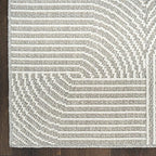 Nourison Home Textured Home Grey Ivory 7'10" x 9'10" Area Rug - Easy Clean, Non Shedding, Bed Room, Living Room, Dining Room, Kitchen (8' x 10')