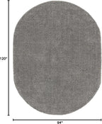 Unique Loom Solo Collection Area Rug - Calabasas (7' 10" x 10' Oval, Gray)