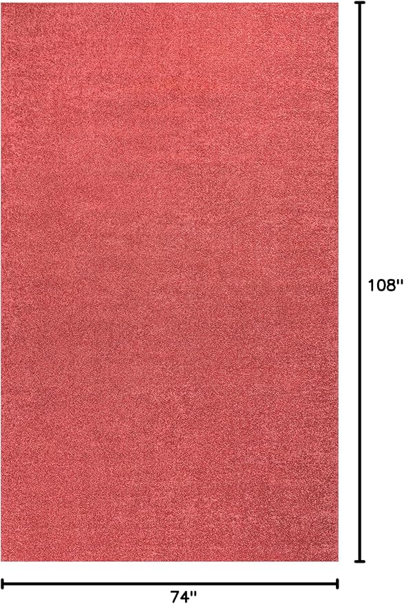 JONATHAN Y Haze Solid Low-Pile Red Indoor Area Rug 6x9, Coastal,Bohemian,Minimalist,Classic, Easy-Cleaning for Living Room,Bedroom,Kitchen,Pet Friendly,Non-Shedding (SEU100E-6)