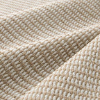 Bedsure 8x10 Faux Wool Area Rugs for Living Room, Machine Washable Carpet, Non-Slip Backing, Pet Friendly Throw Rug for Bedroom Dining Room, Natural Ivory