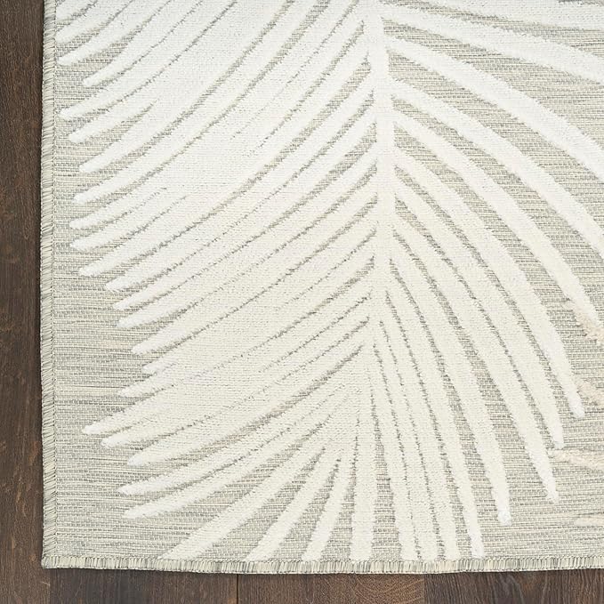 Nourison Home Suncoast Grey 9' x 12' Area Rug - Easy Clean, Non Shedding, Bed Room, Living Room, Dining Room, Kitchen (9' x 12')