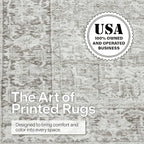 ReaLife Rugs Machine Washable Area Rug - Living Room Bedroom Bathroom Kitchen Entryway Office - Padded Low Pile Stain Resistant Premium - Boho Farmhouse Vintage - Lyle - Beige Ivory 4' x 6'