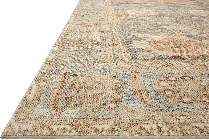 Loloi Margot Collection MAT-03 Ocean/Spice 2'-0" x 5'-0" Accent Rug feat. CloudPile, No-Shed Easy Clean Large Patterned Area Rug for Living Room, Bedroom, Dining Area