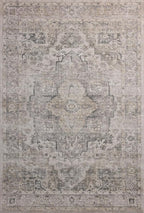 Loloi Amber Lewis Josie Collection JOS-03 Silver/Natural 2'-0" x 5'-0", .13" Pile Height, Low Profile, Machine Washable, Accent Rug