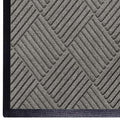 WaterHog Diamond | Commercial-Grade Entrance Mat with Rubber Border – Indoor/Outdoor, Quick Drying, Stain Resistant Door Mat (Medium Grey, 3' x 5')