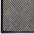 WaterHog Diamond | Commercial-Grade Entrance Mat with Rubber Border – Indoor/Outdoor, Quick Drying, Stain Resistant Door Mat (Grey, 6' x 8')