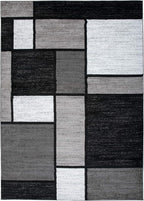Rugshop Modern Geometric Gray Area Rug, Carpet with Jute Backing for Living Room, Large Bedroom, or Open Spaces, 9' x 12'