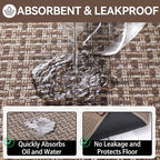 Door Mat 17x30, Door Mat Indoor Entrance Dirt Resistant and Absorbent, Non-Slip Rubber Backing Front Door Mats, Easy Clean Low-Profile Doormat for Entryway, Front Door, Inside Entrance, Brown