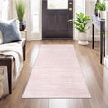 Art&Tuft Non-Slip Runner Rug - 2x5 Runner Rug Washable Low-Pile Rugs Runners, Soft Distressed Carpet Runner for Bedroom Bathroom Kitchen Laundry Living Room, Lightpink