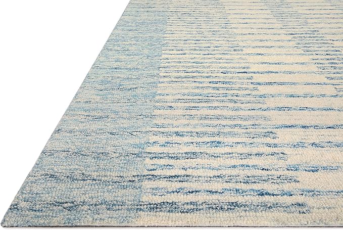 Loloi Chris Loves Julia Chris Collection CHR-01 Ivory/Denim 2'-0'' x 5'-0'', .50" Pile Height, Accent Rug
