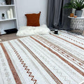 Alfa Rich 3x5 Beige Terracotta Washable Area Rugs for Living Room Bedroom Kitchen Cotton Runner