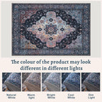 Tangsoo 3x5 Rug, Washable Vintage Rugs Indoor Area Rug, Non Slip Accent Rug, Print Distressed Taupe Carpet, Soft Low Pile Rug for Living Room Dorm Bedroom Bedside Entryway Bathroom