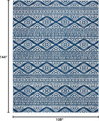 SAFAVIEH Area Rug 9x12 - Tulum Collection - Large - Navy & Ivory, Moroccan Boho Tribal Design, Non-Shedding & Easy to Clean, Ideal for Living Room, Bedroom, Dining Space (TUL272N)
