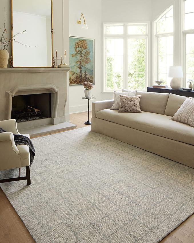 Loloi Chris Loves Julia Francis Collection FRA-03 Silver/Sky 2'-6" x 7'-6" Runner Rug