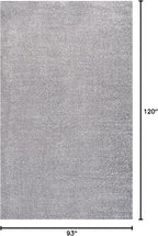 JONATHAN Y Haze Solid Low-Pile Gray Indoor Area Rug 8x10, Coastal,Bohemian,Minimalist,Classic, Easy-Cleaning for Living Room,Bedroom,Kitchen,Pet Friendly,Non-Shedding (SEU100A-8)