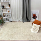 Alfa Rich 3x5 Sand Beige Washable Area Rugs for Living Room Bedroom Kitchen Cotton Runner Decor Rug