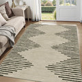 HelloTree Area Rug 4x6 Geometric Rug,Washable Modern Neutral Stain Resistant Indoor Carpet Boho Living Room Moroccan Rugs Fluffy Rug for Living Room Bedside Room Decor for Family-Cream