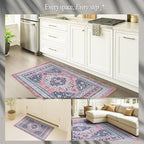 Fame Rugs Turkish Rug. Washable Vintage Oriental Antique Inspired Traditional Doormat Small Modern Area Rugs Luxury Entryway Entry Bedroom Bathroom Kitchen (399TN, 4'9 x 6'9)