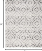 SAFAVIEH Adirondack Collection Area Rug - 6' x 9', Light Grey & Grey, Modern Diamond Distressed Design, Non-Shedding & Easy Care, Ideal for High Traffic Areas in Living Room, Bedroom (ADR131C)