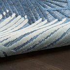 Nourison Home Suncoast Denim 9' x 12' Area Rug - Easy Clean, Non Shedding, Bed Room, Living Room, Dining Room, Kitchen (9' x 12')