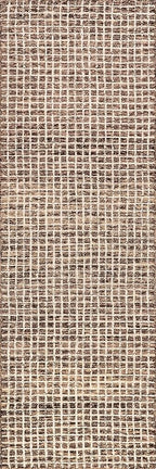 Rugs USA Melrose Handmade, Brown/Ivory, 2' 6" x 6', Wool & Cotton, Soft and Cozy, High Traffic, Stain Resistant, Easy Clean, Durable Runner for Bedroom, Living Room, Dining Space, Den, Foyer, Entryway