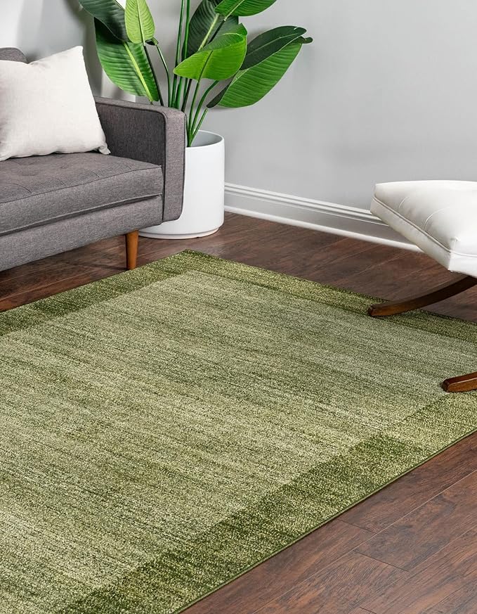 Rugs.com Angelica Collection Rug – 9' x 12' Light Green Medium Rug Perfect for Living Rooms, Large Dining Rooms, Open Floorplans