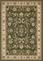 Unique Loom Sialk Hill Collection Area Rug - Washington (7' 1" x 10' Rectangle Green/Hunter Green)