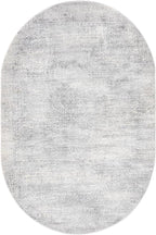 Unique Loom Finsbury Collection Area Rug - Sarah (5' 3" x 8' Oval, Gray/ Ivory)