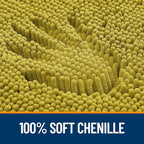 OLANLY Bathroom Rugs 30x20, Extra Soft Absorbent Chenille Bath Rugs, Rubber Backing Quick Dry, Machine Washable Bath Mats for Bathroom Floor, Tub and Shower, Home Decor Accessories, Deep Mustard