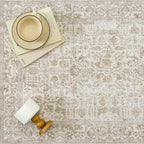Light Brown Runner Rug 2x10 Hallway Machine Washable Kitchen Vintage Distressed Non Slip Long Carpet Indoor Retro Floral Bedroom Accent Throw Rug for Bathroom Office Laundry Dining Room