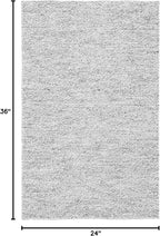 SAFAVIEH Natura Collection Accent Rug - 2' x 3', Light Grey & Ivory, Handmade Wool Blend, Textured Design, Ideal for Hallway, Bedroom, Foyer (NAT620G)