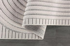 CAMILSON Modern Rug 8x10 Luxury Swirl Curved Micro Loop Area Rugs Soft High-Low Pile Stain Resistant Easy to Clean Non-Shedding Durable Living Room Bedroom Indoor Carpet (White)