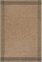 Easy Jute Rugs 6x9 Bordered Natural Color Living Room Indoor Outdoor Area Rug for Patio and Kitchen Rug High Traffic Washable Easy to Clean Solid Boho Woven Design Outside Carpet (6 x 9)