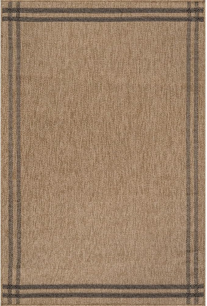 Easy Jute Rugs 10x14 Bordered Natural Color Living Room Indoor Outdoor Area Rug for Patio and Kitchen Rug High Traffic Washable Easy to Clean Solid Boho Woven Design Outside Carpet (10 x 14)