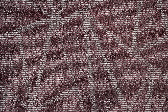 Furnish my Place Geometrical Pattern Indoor/Outdoor Refine Burgundy Abstract Area Rug, Home Decor Mat, Contemporary Rug for Living Room, Made in USA -3' x 4' Rectangle