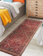 Keen Home Design 2x10 Rug - Machine Washable Runner Rug with Non-Slip Backing, Ideal for Hallway, Entryway, Kitchen, Laundry Room - Vintage, Easy Clean, Durable, Low Pile - (2'6" x 10')